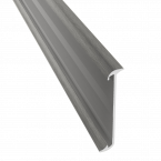 Aluminium gebogen plint 60x15 RVS (ook tbv PVC)