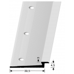 Afsluitprofiel 346 t.b.v. 4,5 mm PVC zilver gebor. 0