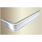 Inschuif trapprof 846 hoek links 3mm PVC zilver