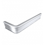 Inschuif trapprof 845 hoek links 3mm PVC zilver