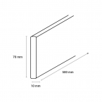 Zijde-afdekking 10x70 gebleekt eiken (50 cm)