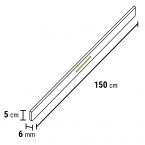 Afwerkstrook PVC crème brûlée t.b.v verlichting 150x5cm