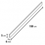 Afwerkstrook PVC crème brûlée 150x5cm