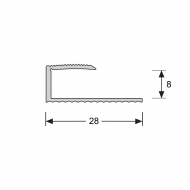 U-profiel 8,1 mm RVS 0