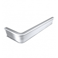 Inschuif trapprof 845 hoek links 3mm PVC zilver