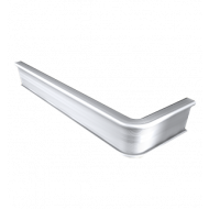 Inschuif trapprof 845 hoek rechts 3mm PVC zilver