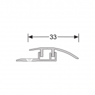 Design Clip 4-7,5 mm 576 overgangsprofiel RVS