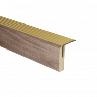 Uitlooptrede alu goud Giaveno Warm Noten 121x5,7cm