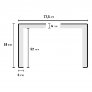 Mexform LVT donker beton dubbeltrede 130cm